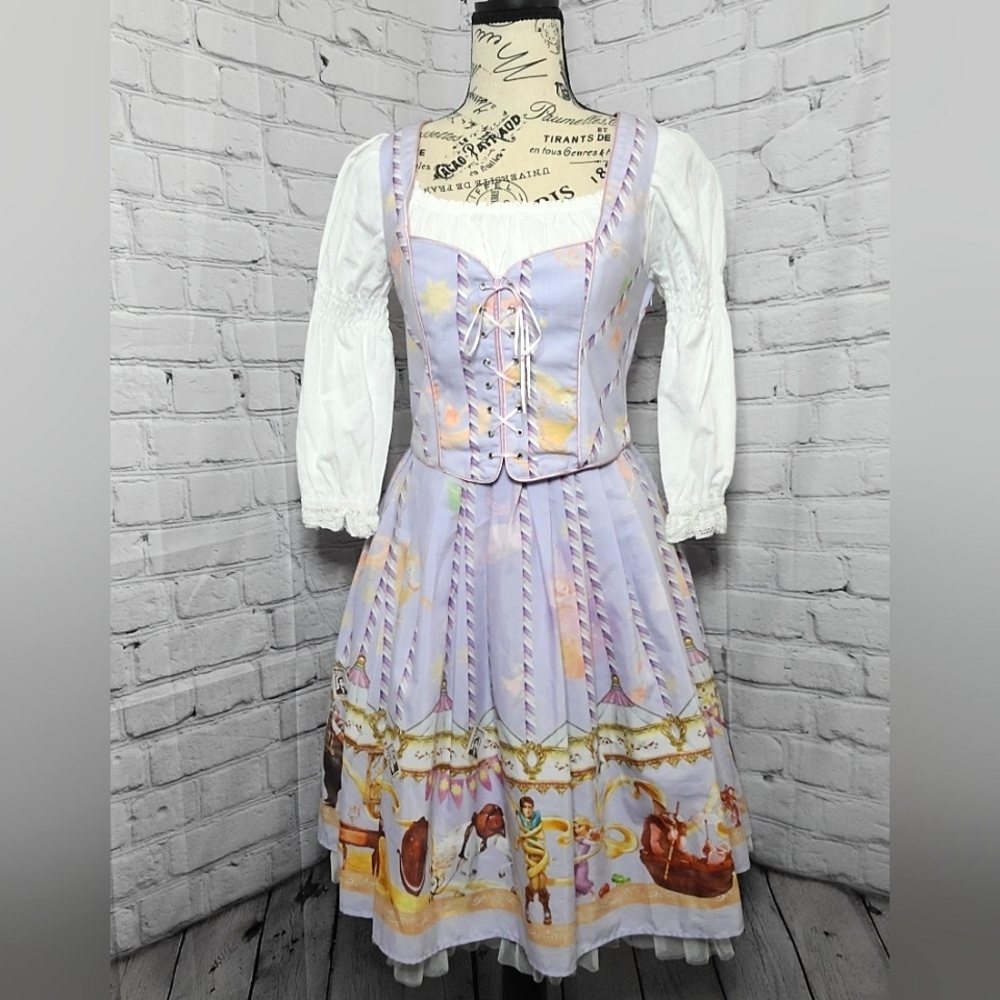 NWT Secret Honey x Disney Honey Bunches Rapunzel character dress women's size 8